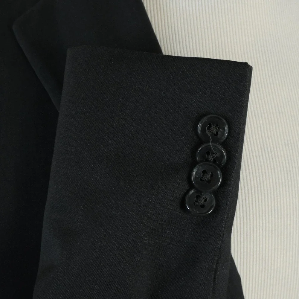 Joseph Abboud 40R Slim Fit Sport Coat 100% Wool Black Two Button Double Vented
